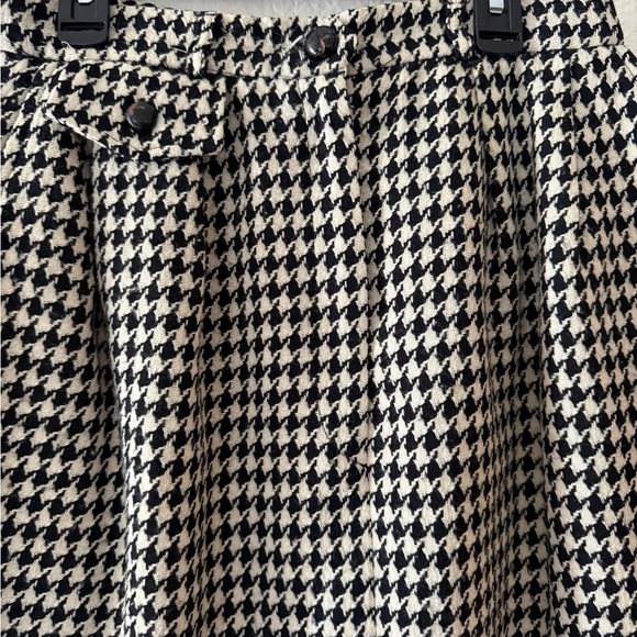 Marc Jacobs Houndstooth Wool Blend Mini Skirt - Black & White - Size 10 - Picture 3 of 7